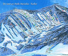 Map of ski slopes